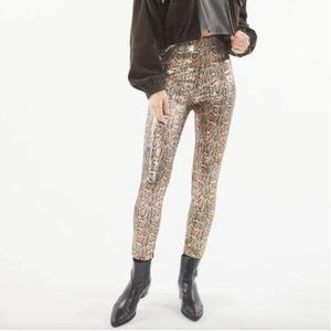 Urban Outfitters Glam Snake Skin Print Sequin Pants Leggings Size XS